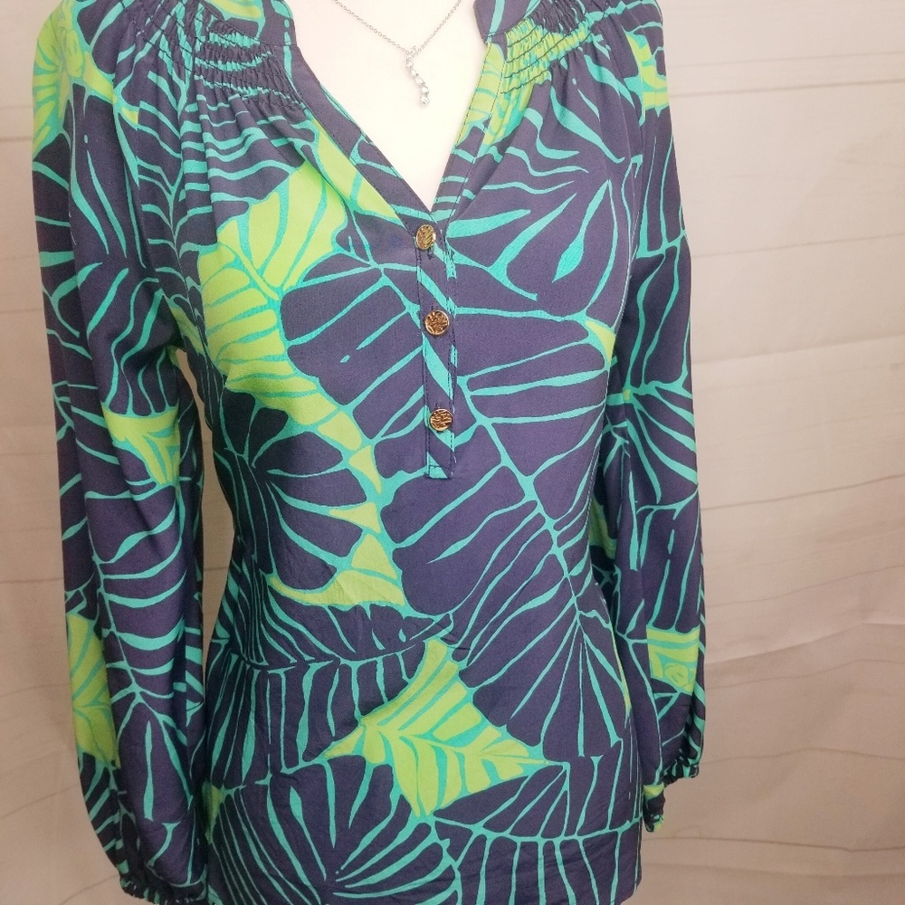 Lilly Pulitzer Elsa Under The Palms Top. XXS - Picture 2 of 7